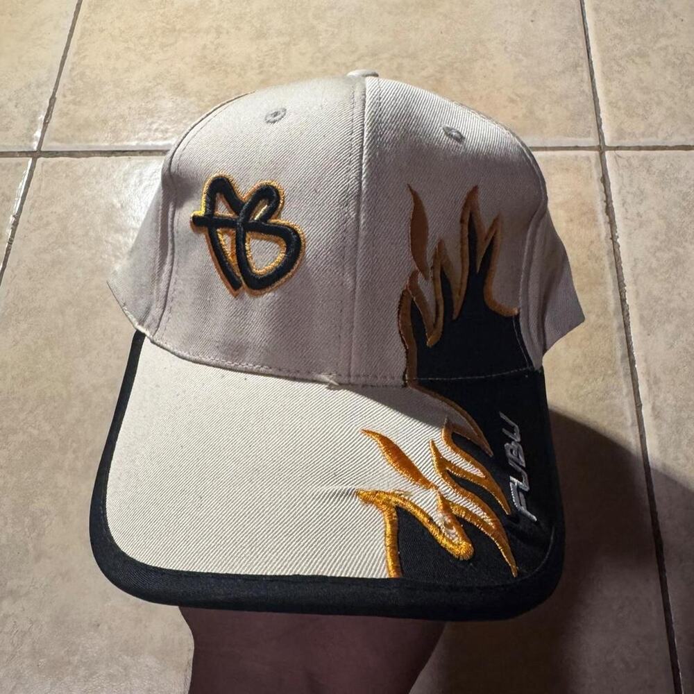 Vintage y2k fubu cream and black Snapback Hat one Size Fits all